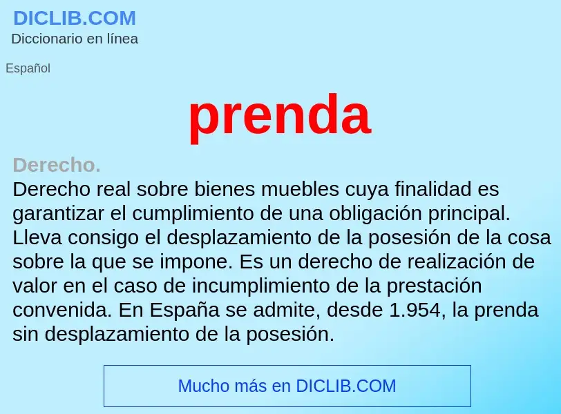 Wat is prenda - definition