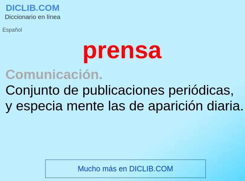 Was ist prensa - Definition