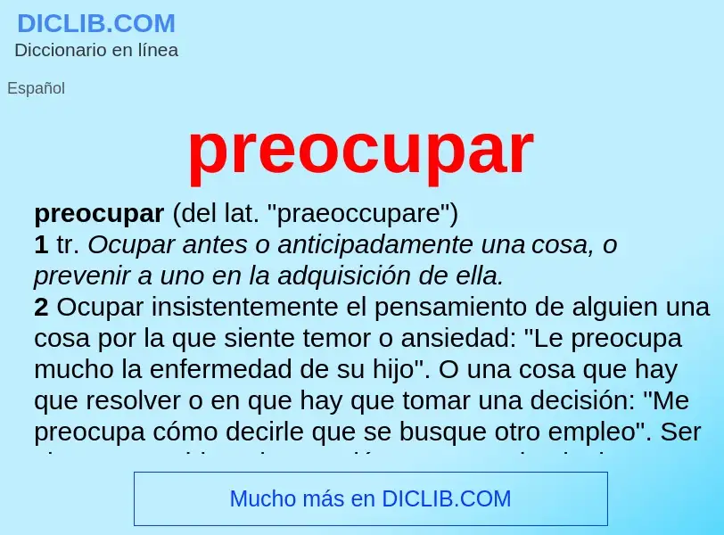 Wat is preocupar - definition