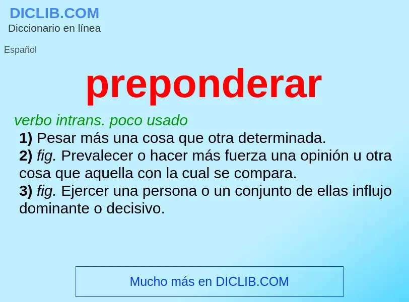 Wat is preponderar - definition