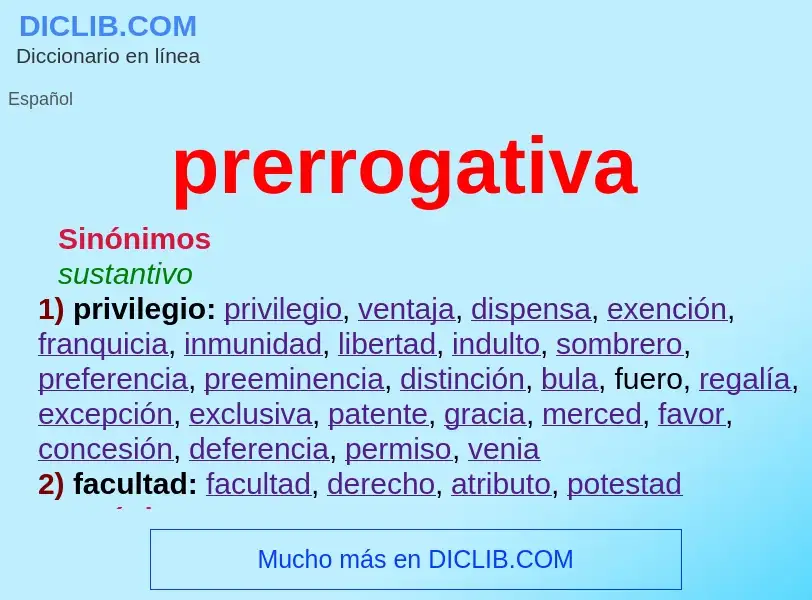 ¿Qué es prerrogativa? - significado y definición