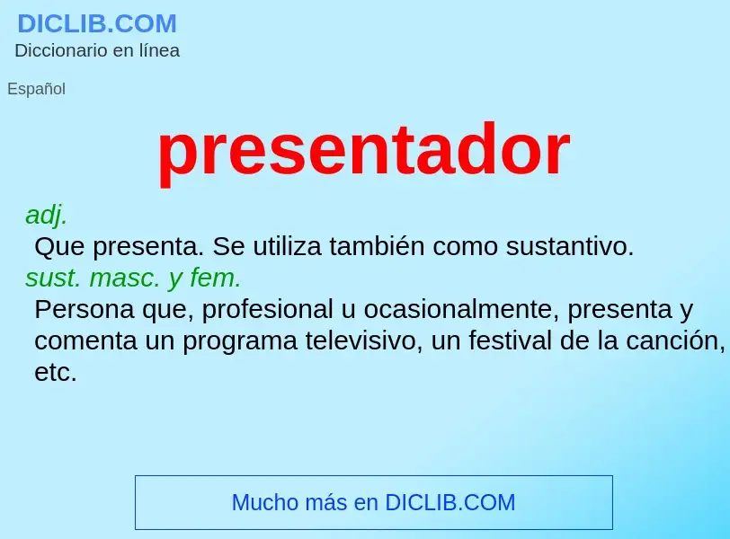 ¿Qué es presentador? - significado y definición