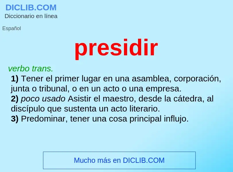 O que é presidir - definição, significado, conceito