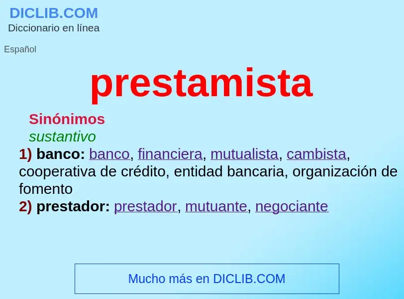 Wat is prestamista - definition