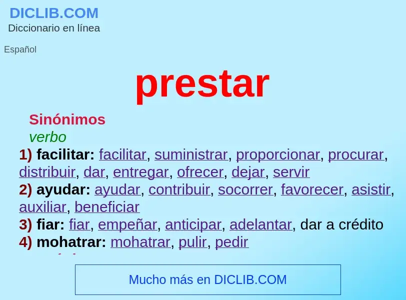 What is prestar - definition