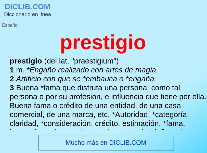 Wat is prestigio - definition