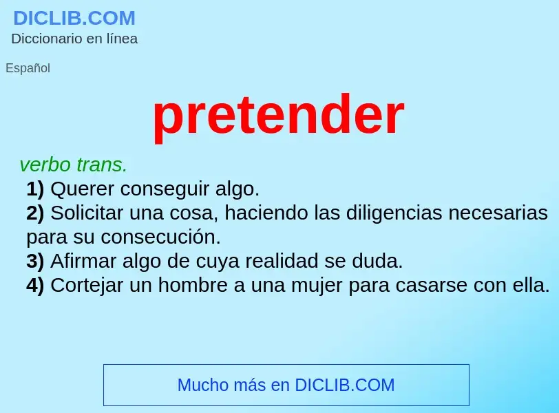 O que é pretender - definição, significado, conceito