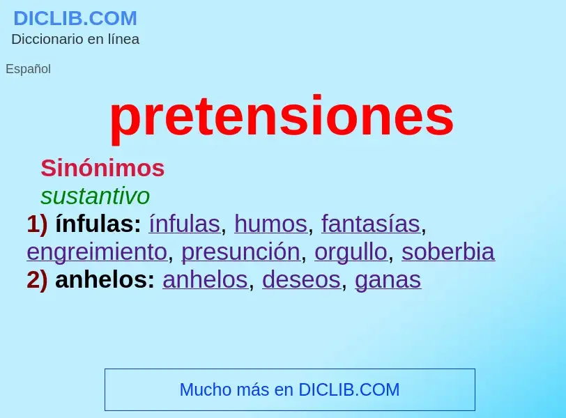 What is pretensiones - definition