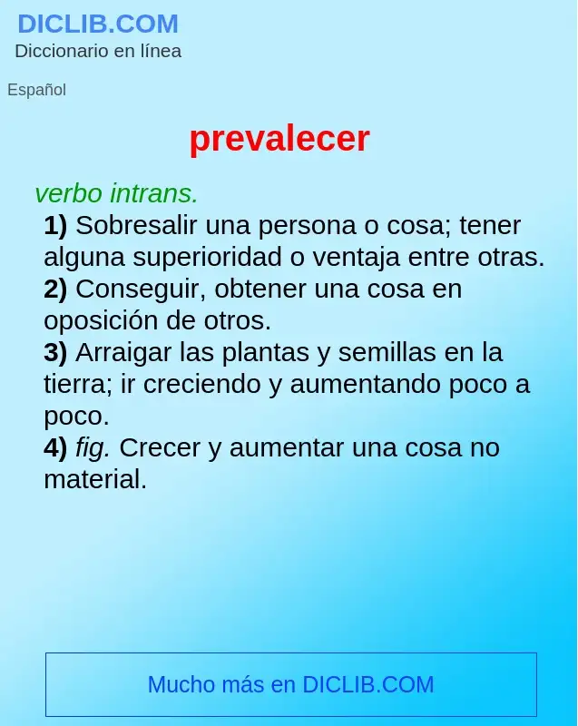 What is prevalecer - definition