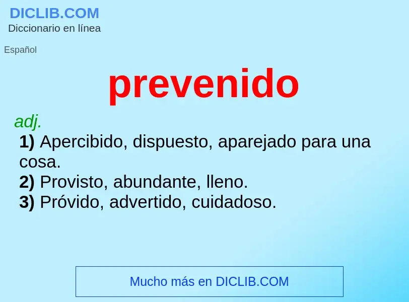 Τι είναι prevenido - ορισμός