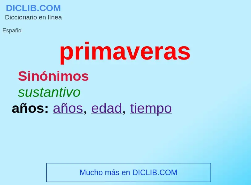 Wat is primaveras - definition