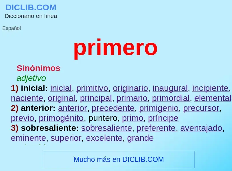 What is primero - definition