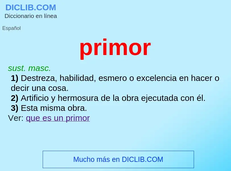 O que é primor - definição, significado, conceito