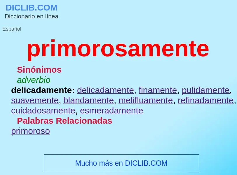 Wat is primorosamente - definition