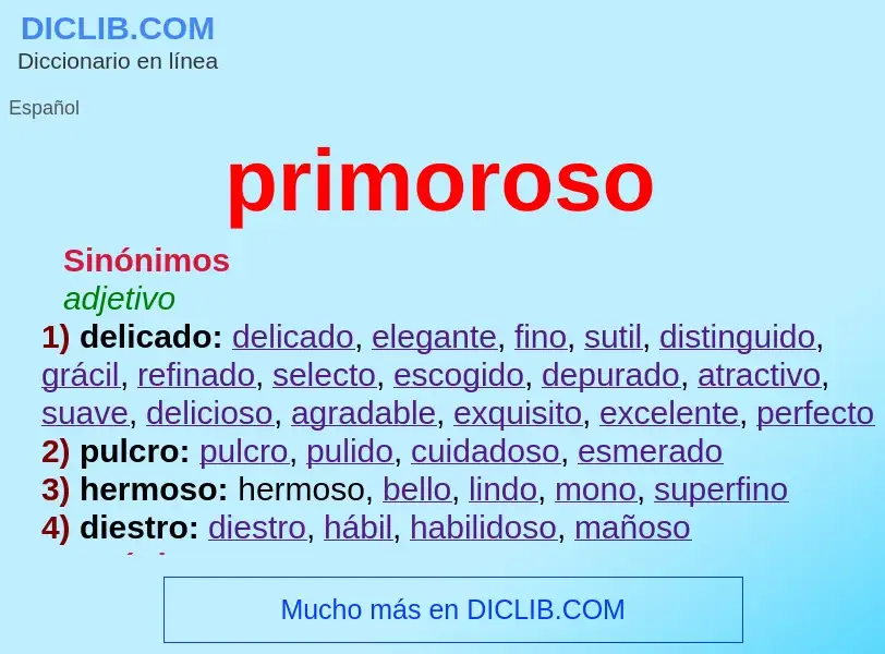 Wat is primoroso - definition