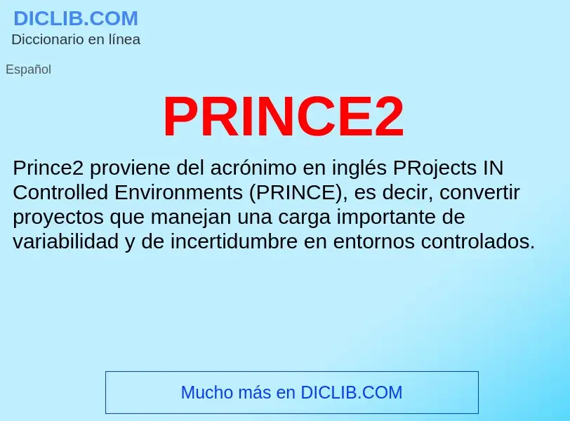 Что такое PRINCE2 - определение