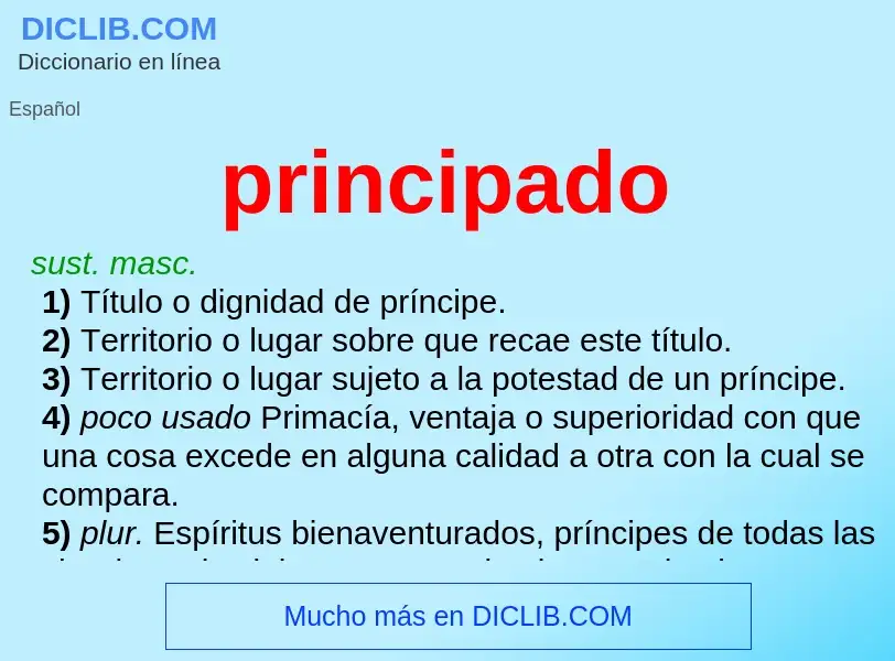 ¿Qué es principado? - significado y definición