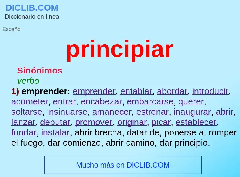 O que é principiar - definição, significado, conceito