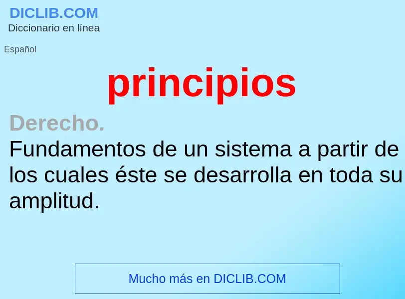 Wat is principios - definition