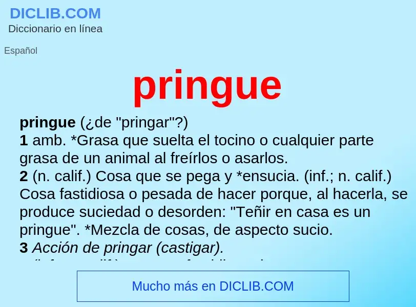 Wat is pringue - definition