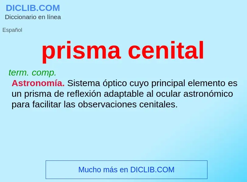 Wat is prisma cenital - definition