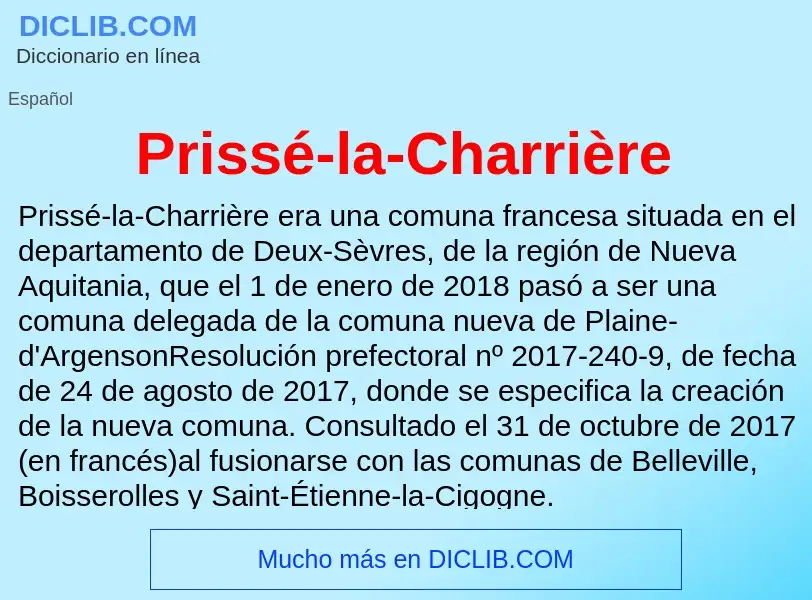 Что такое Prissé-la-Charrière - определение