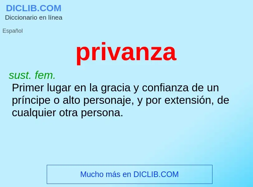 O que é privanza - definição, significado, conceito