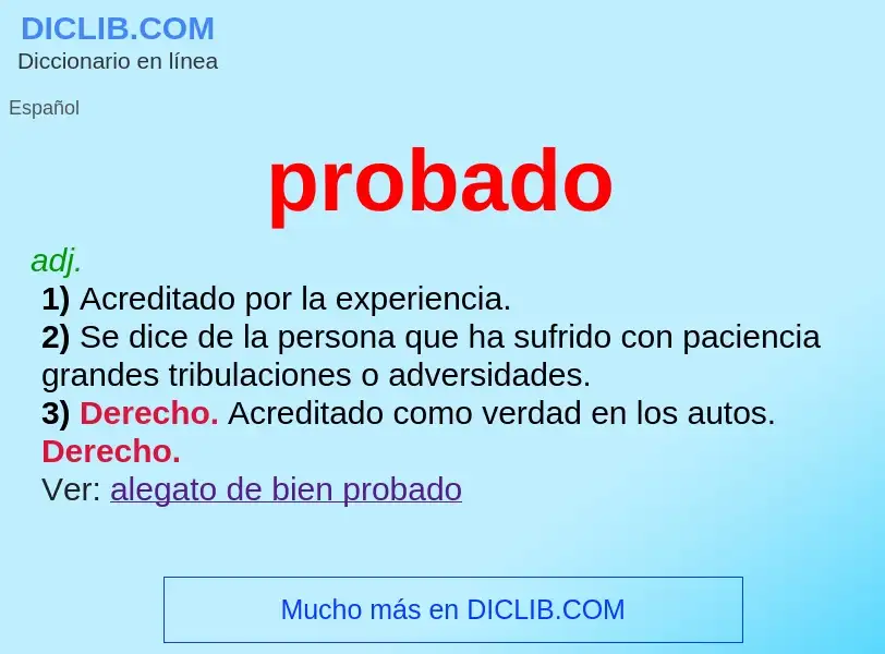 What is probado - definition