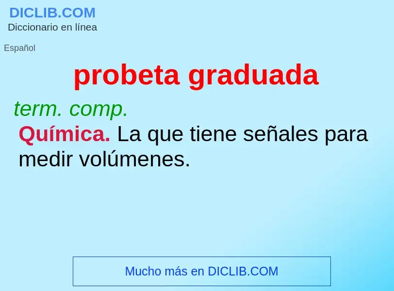 O que é probeta graduada - definição, significado, conceito