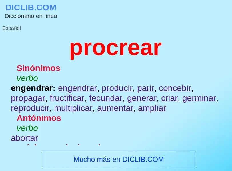 Wat is procrear - definition