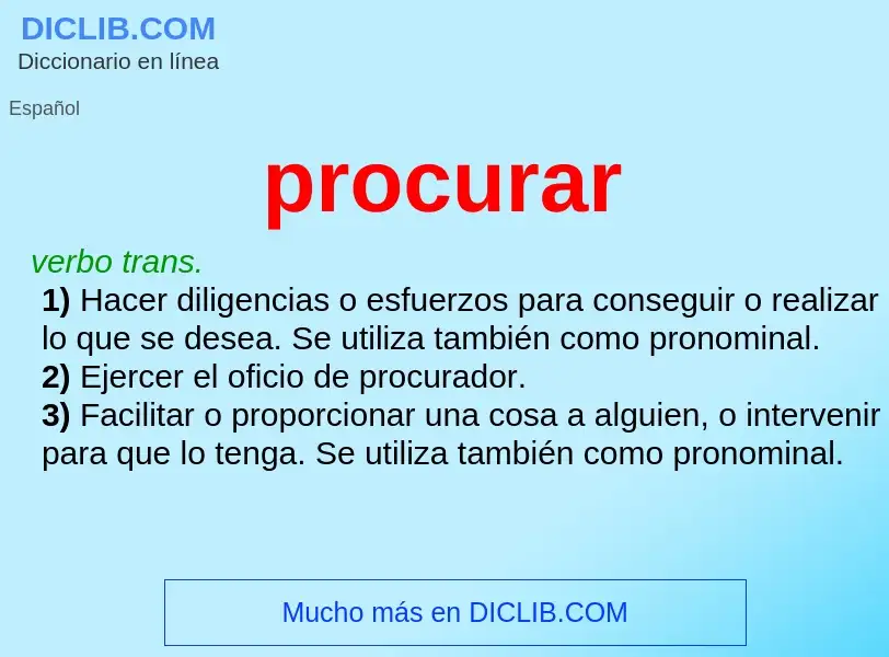 Wat is procurar - definition