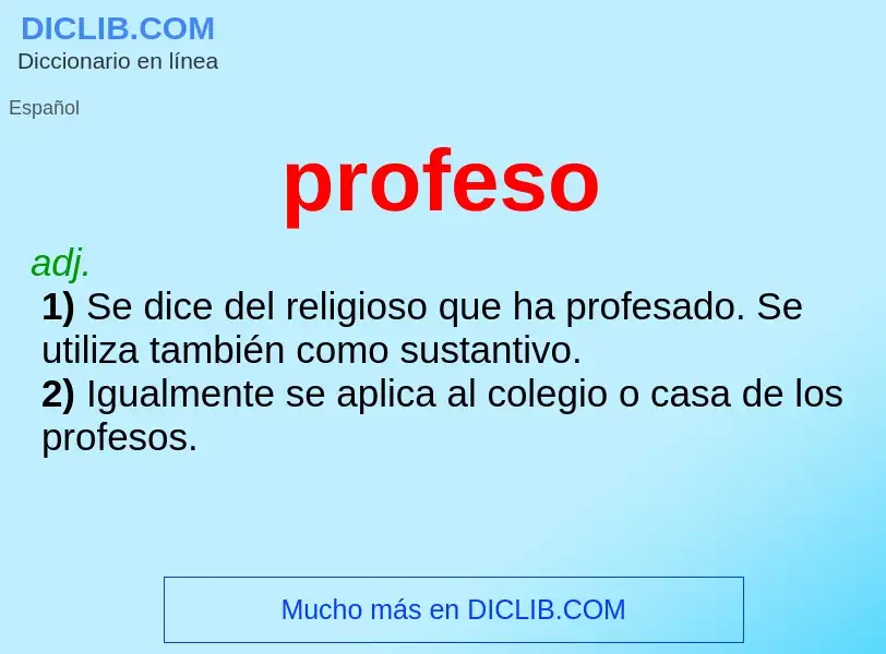 What is profeso - definition