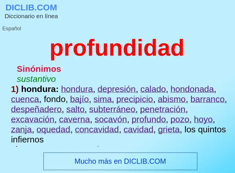 Wat is profundidad - definition