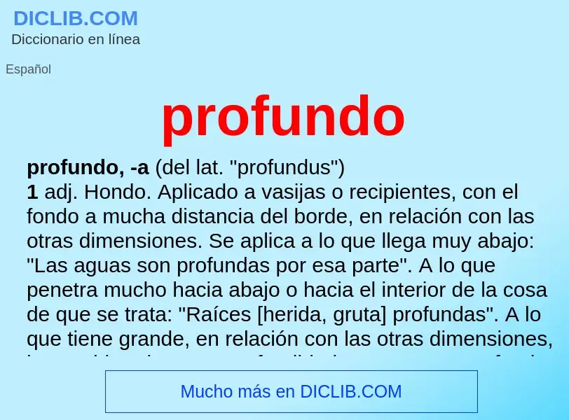 ¿Qué es profundo? - significado y definición