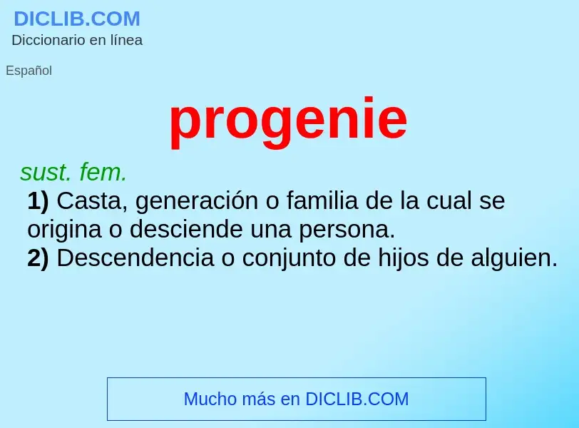 Wat is progenie - definition