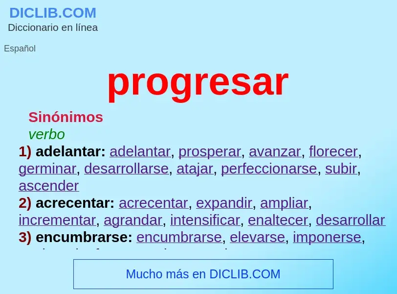 What is progresar - meaning and definition