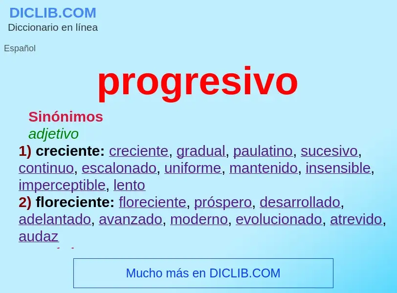 What is progresivo - definition