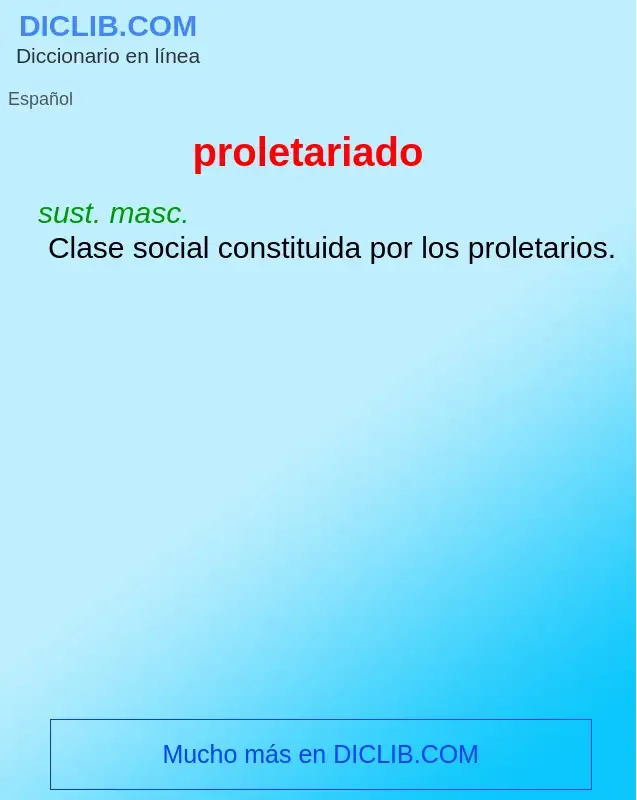 Wat is proletariado - definition
