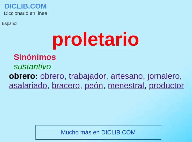 What is proletario - definition