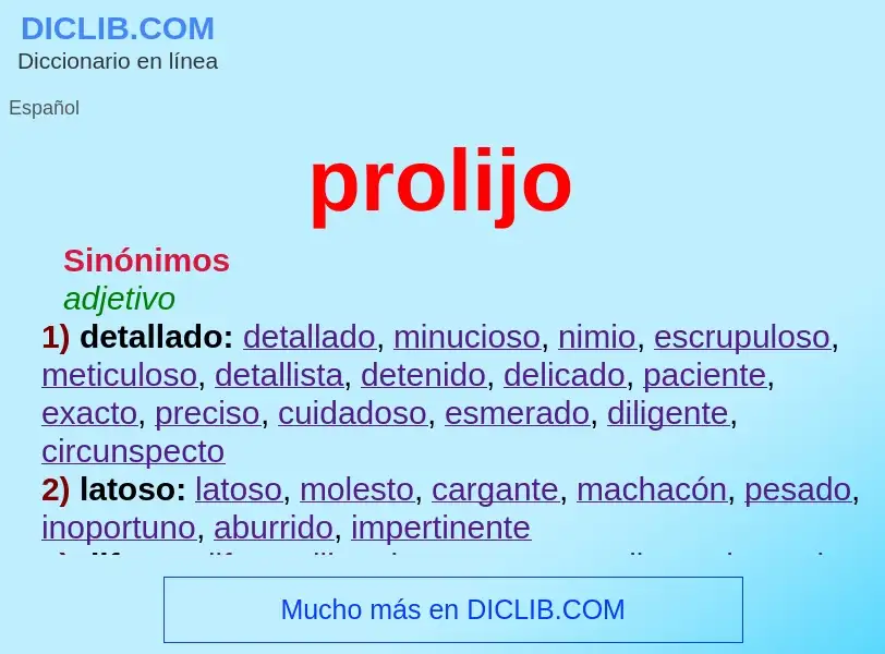 Wat is prolijo - definition