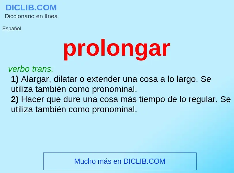 O que é prolongar - definição, significado, conceito