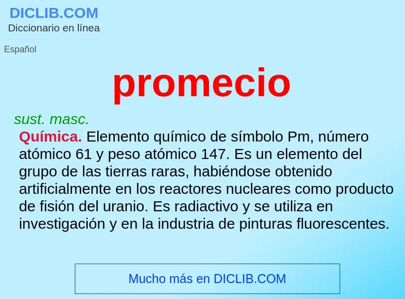 ¿Qué es promecio? - significado y definición