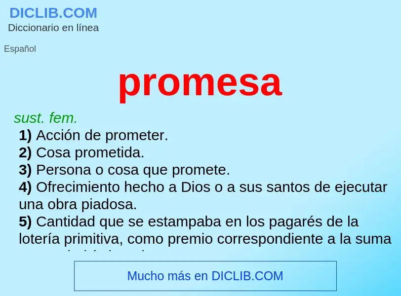 Was ist promesa - Definition