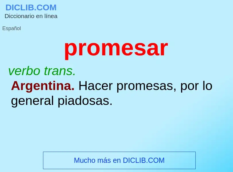 ¿Qué es promesar? - significado y definición