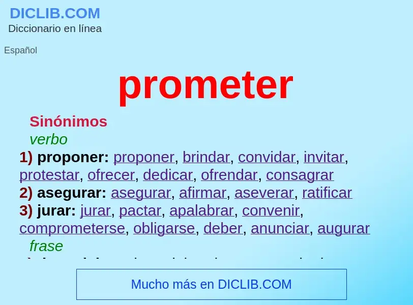 Che cos'è prometer - definizione