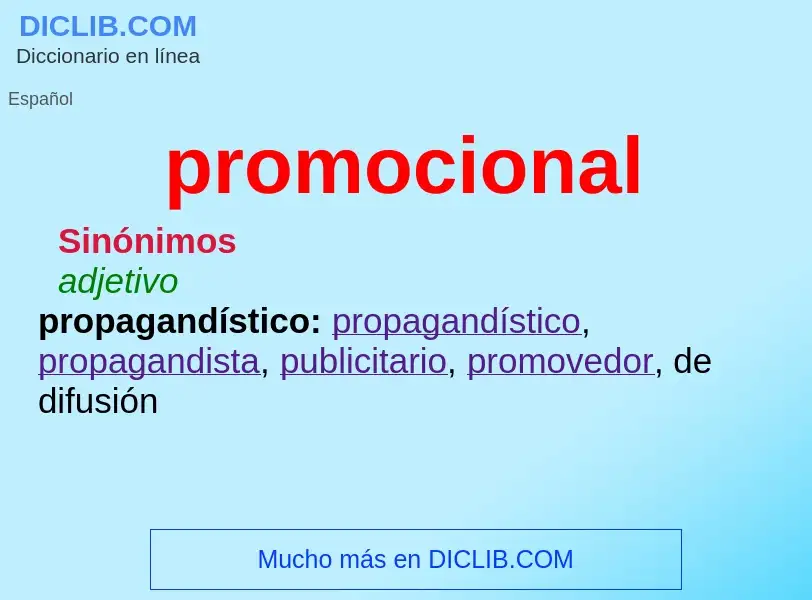 Wat is promocional - definition