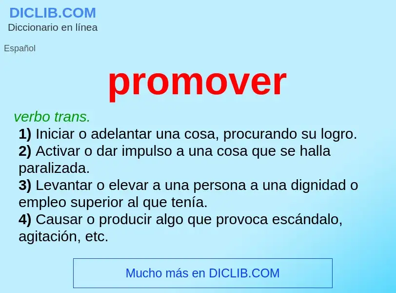 Wat is promover - definition