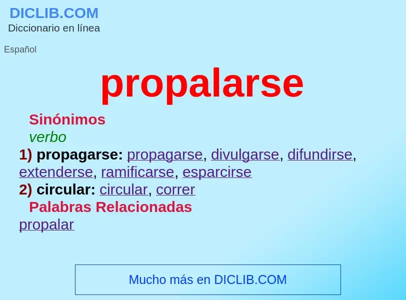 Wat is propalarse - definition