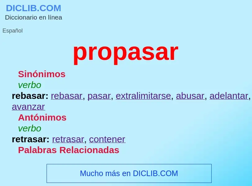 Wat is propasar - definition