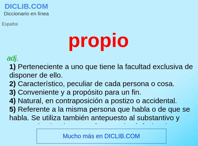 Wat is propio - definition